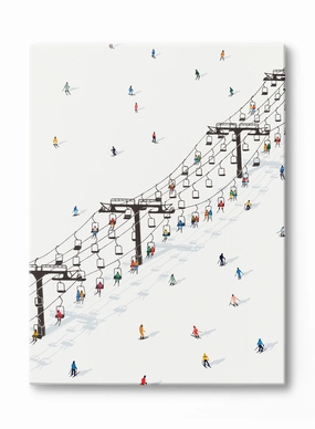 Crowd Skiing, Canvasindoor decorative canvas print