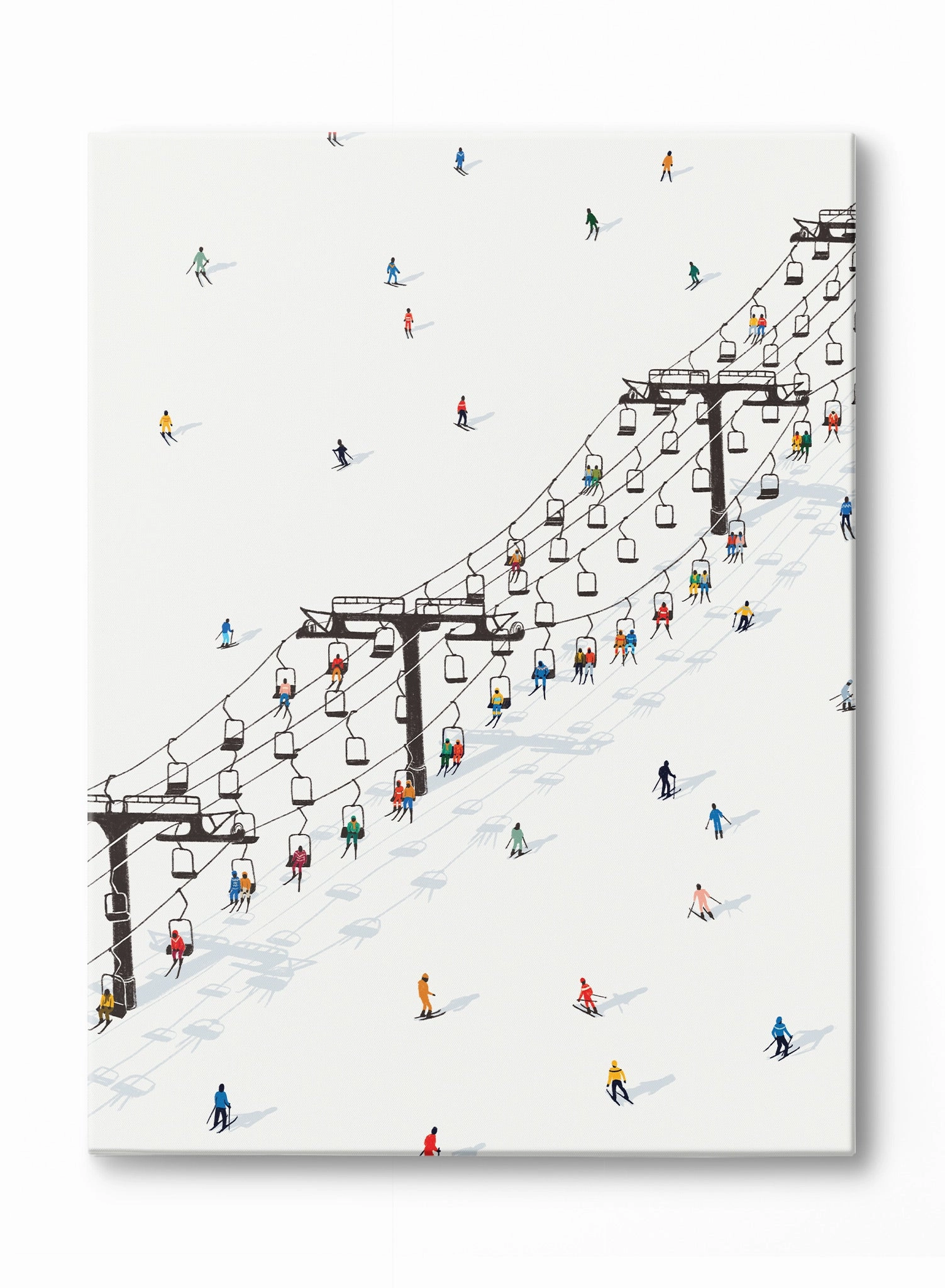 Crowd Skiing, Canvasindoor decorative canvas print