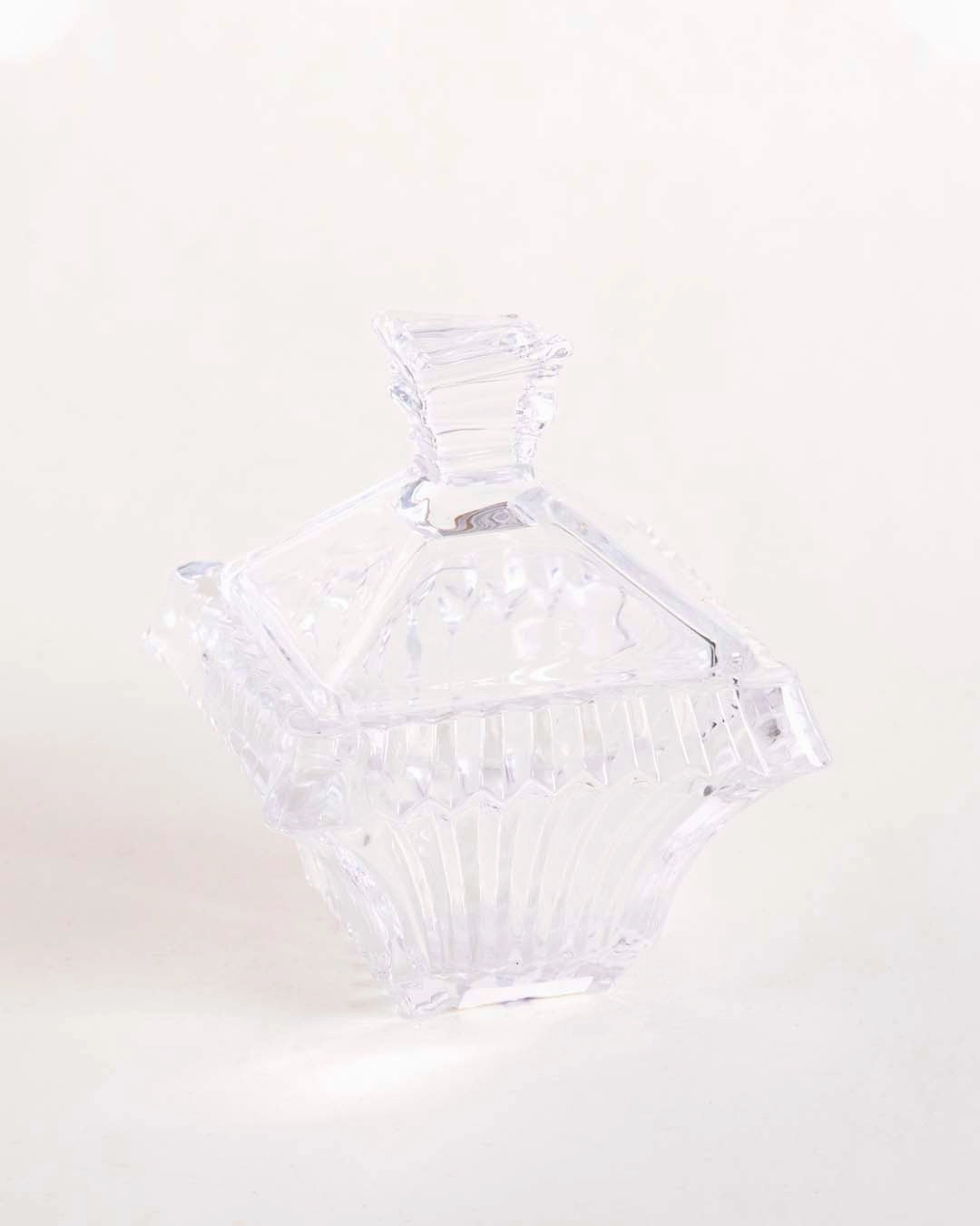 Crystal Cut Candy Jar With LId