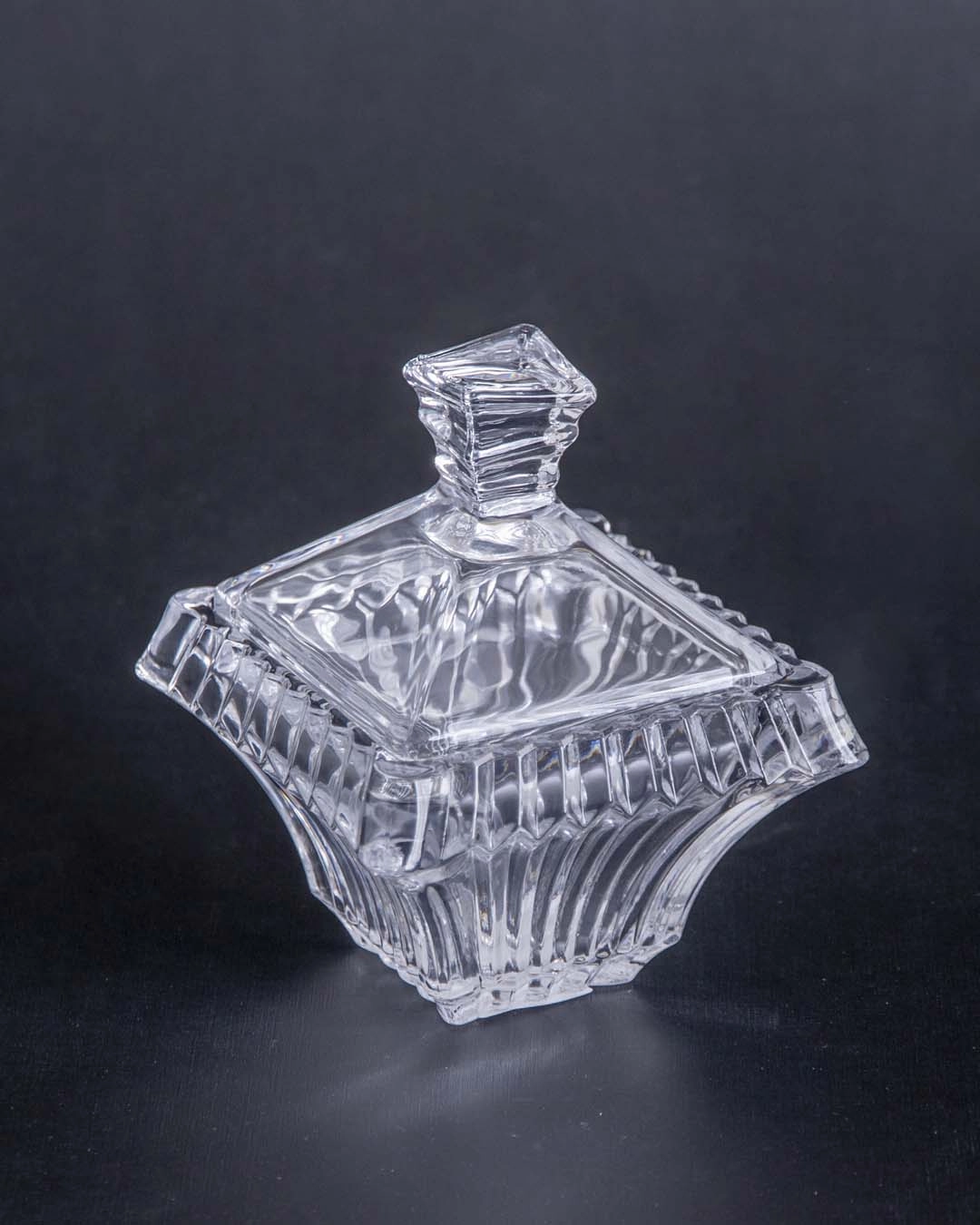 Crystal Cut Candy Jar With LId