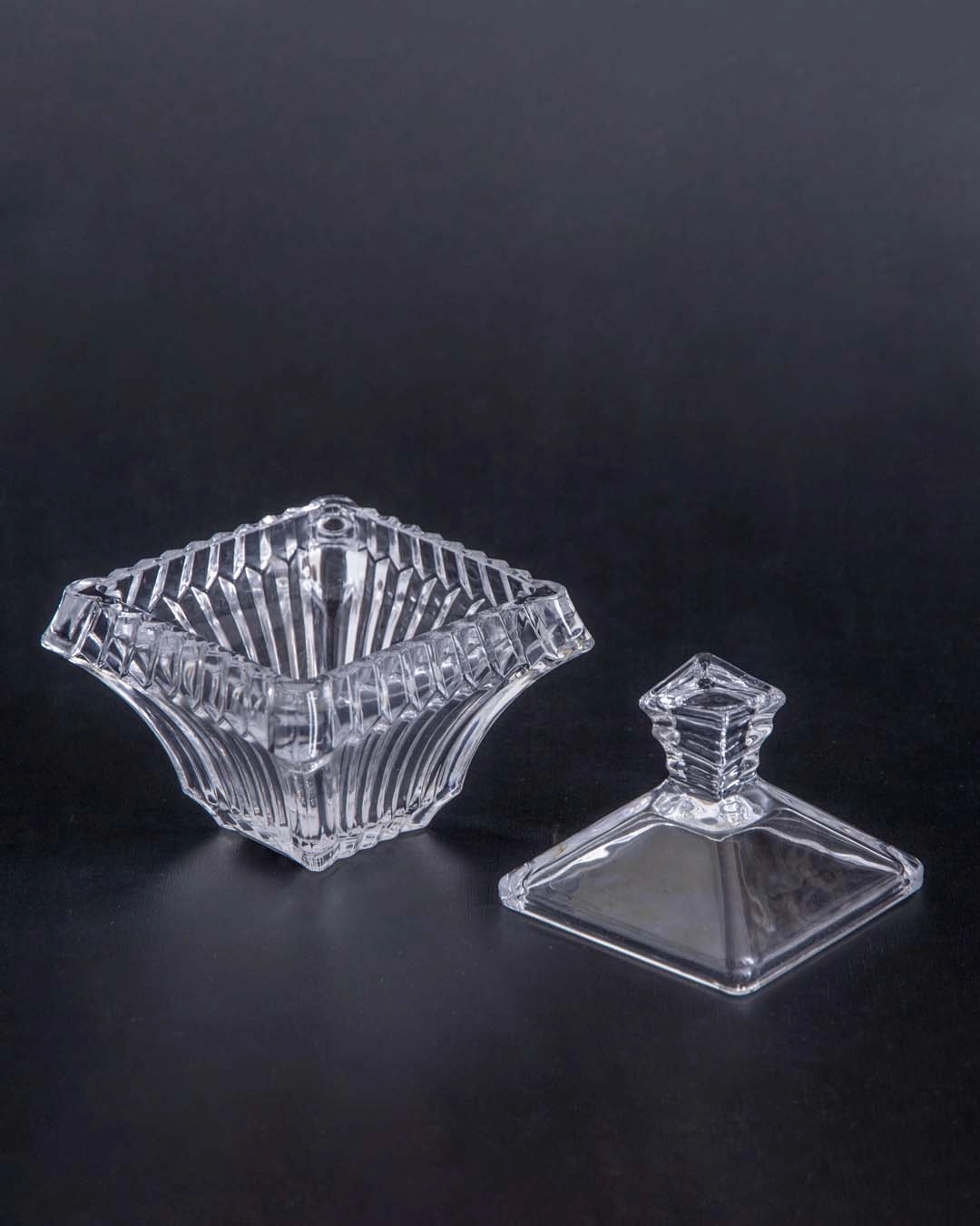 Crystal Cut Candy Jar With LId