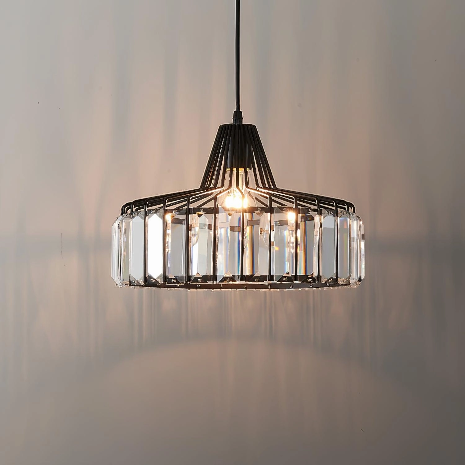 Crystal Drum Pendant Lamp