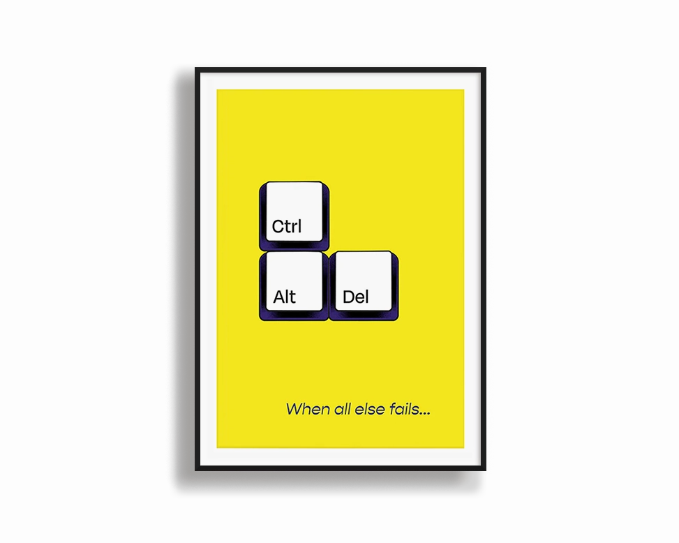 CTRL, ALT, DEL 1modern abstract painting decor
