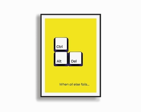CTRL, ALT, DEL 1modern abstract painting decor