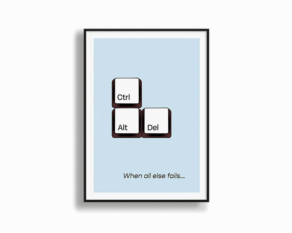 CTRL, ALT, DEL 4modern abstract painting decor