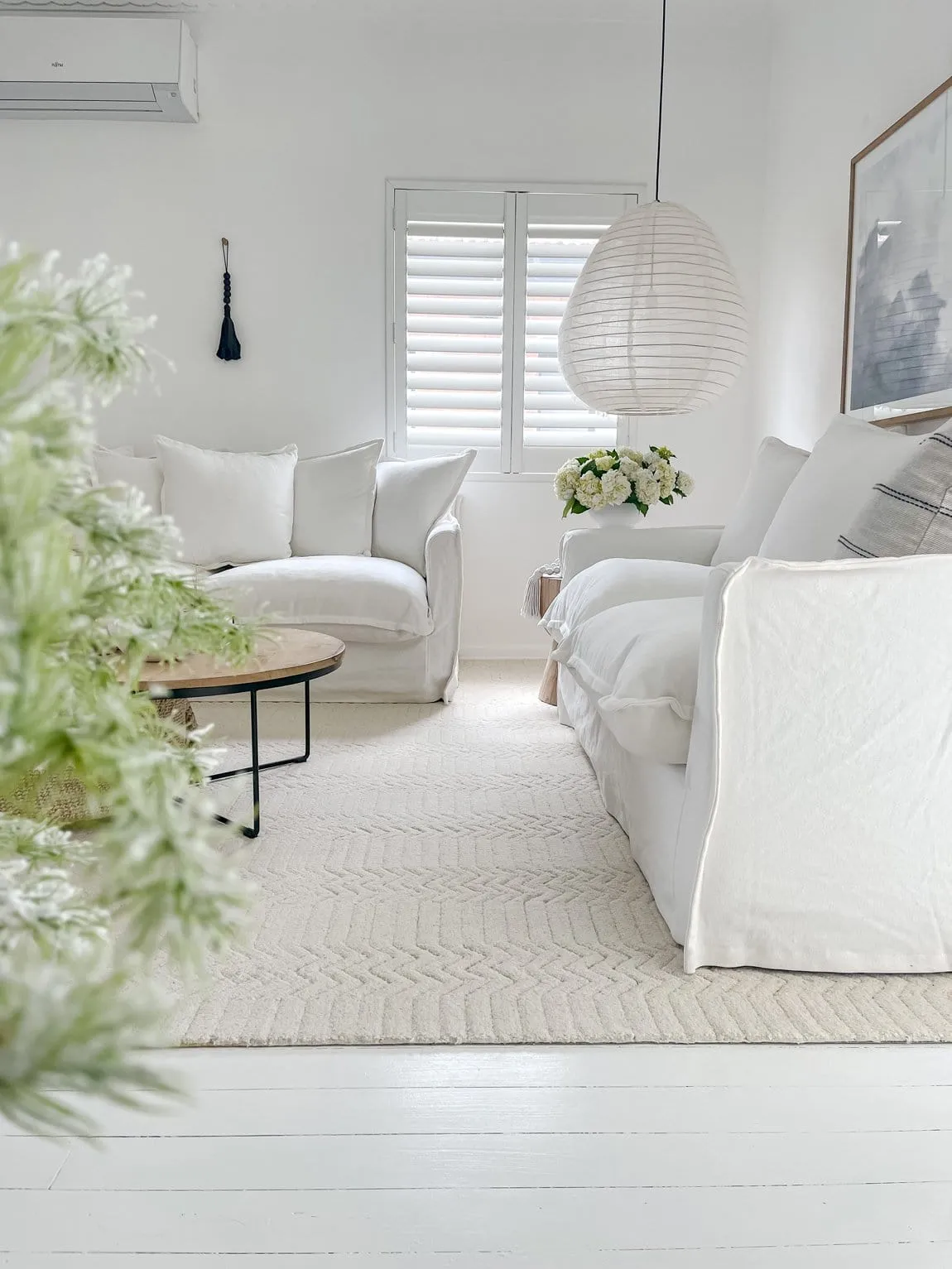Cualli Ivory Cream Textured Rug