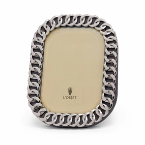 Cuban Link Frame - Platinumdecorative photo frame ,personalized photo frame 