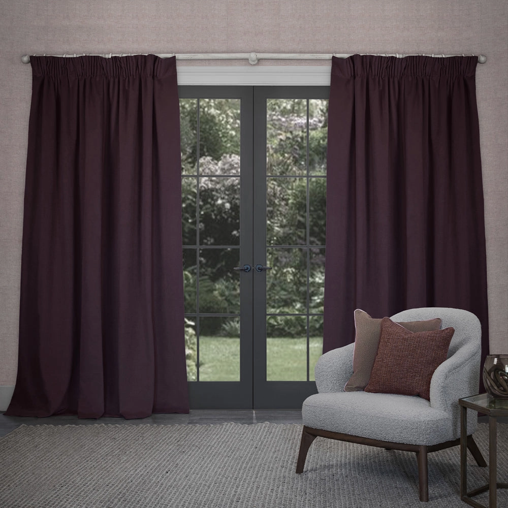 Cube Velvet Pencil Pleat Curtains Mauvebedding sets ,throw blankets 