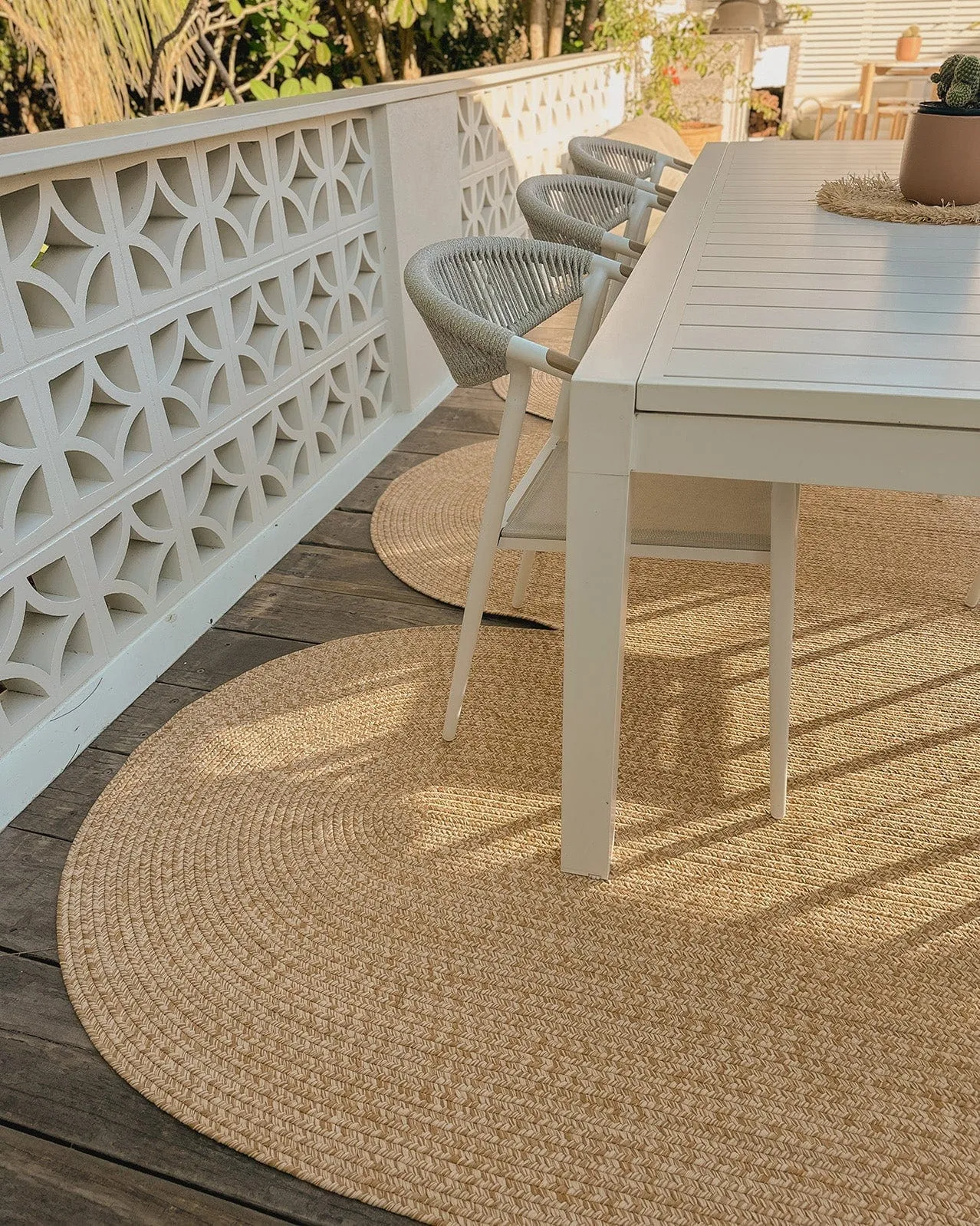 Cynthia Beige Modern Braided Indoor Outdoor Rug *NO RETURNS UNLESS FAULTY