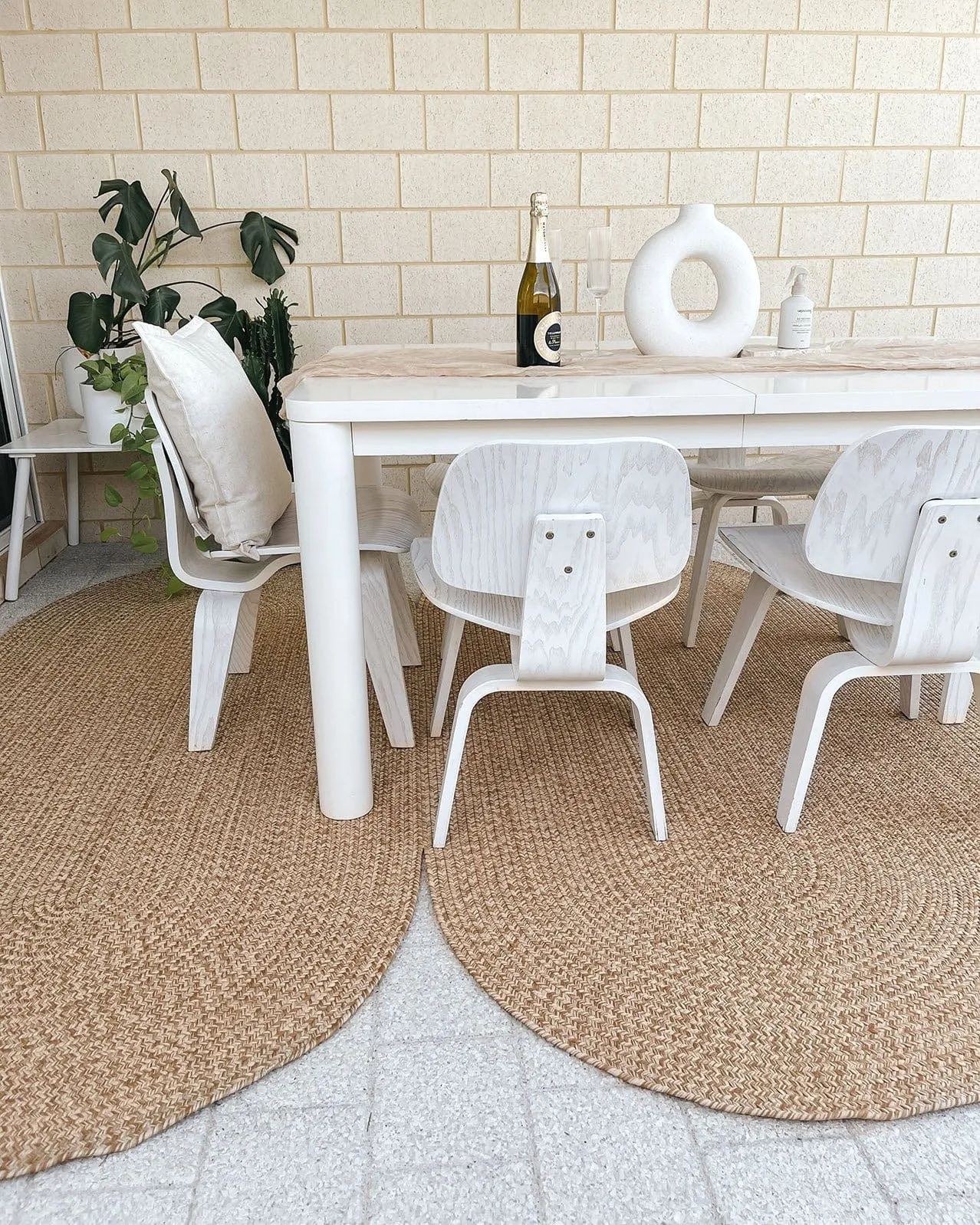 Cynthia Beige Modern Braided Indoor Outdoor Rug *NO RETURNS UNLESS FAULTY