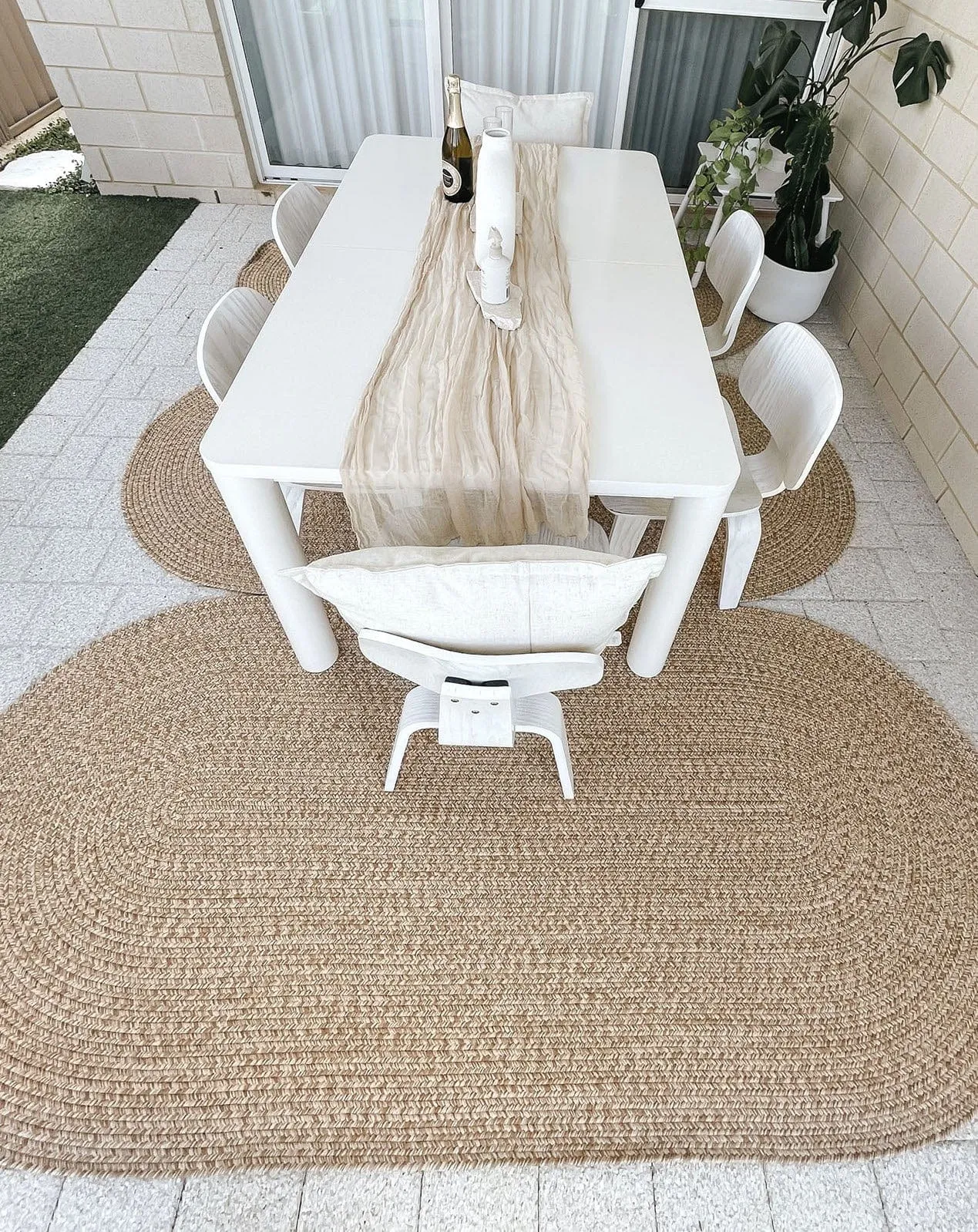 Cynthia Beige Modern Braided Indoor Outdoor Rug *NO RETURNS UNLESS FAULTY