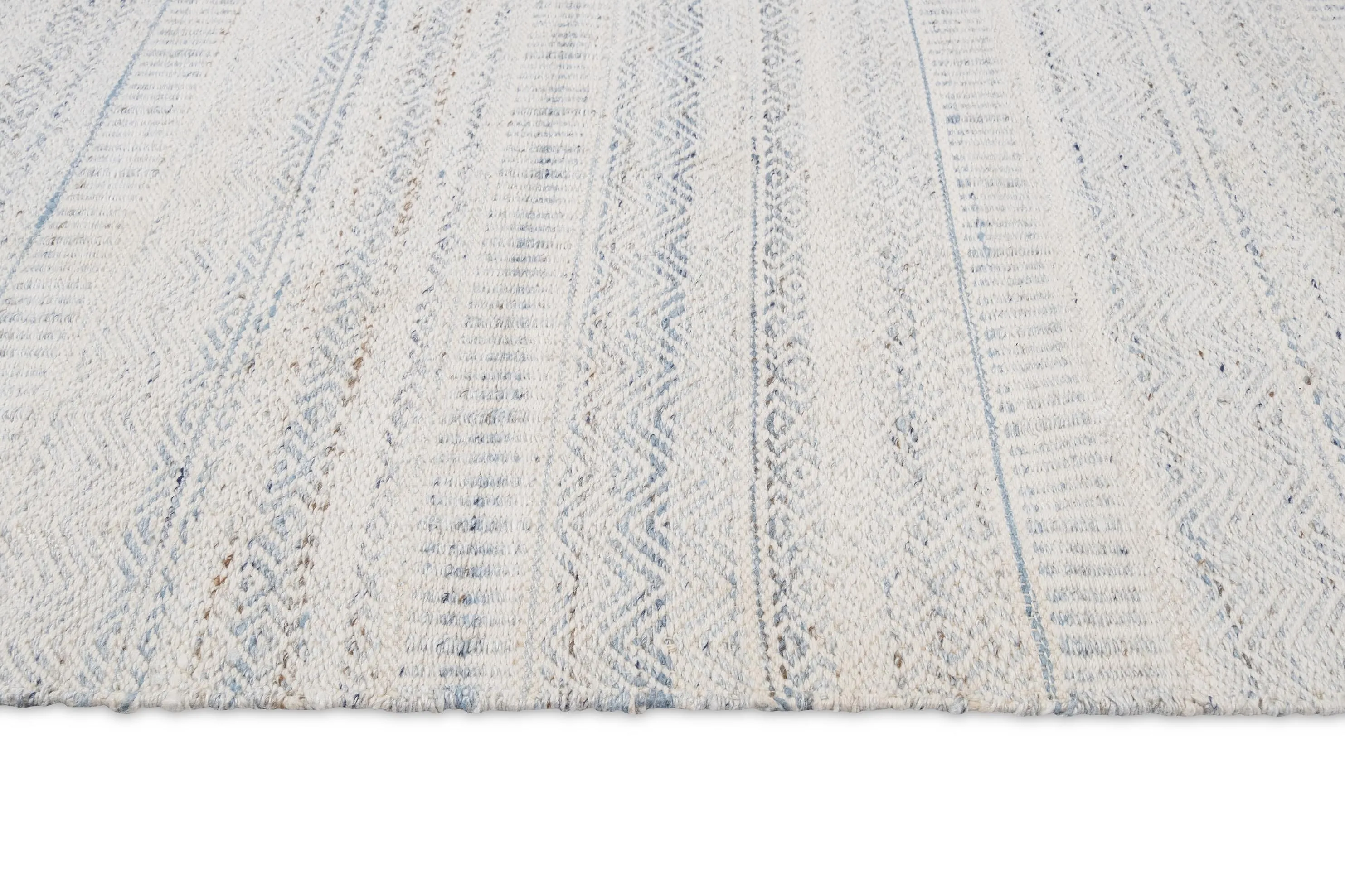 Daisy Cream and Blue Indoor Outdoor PET Rug