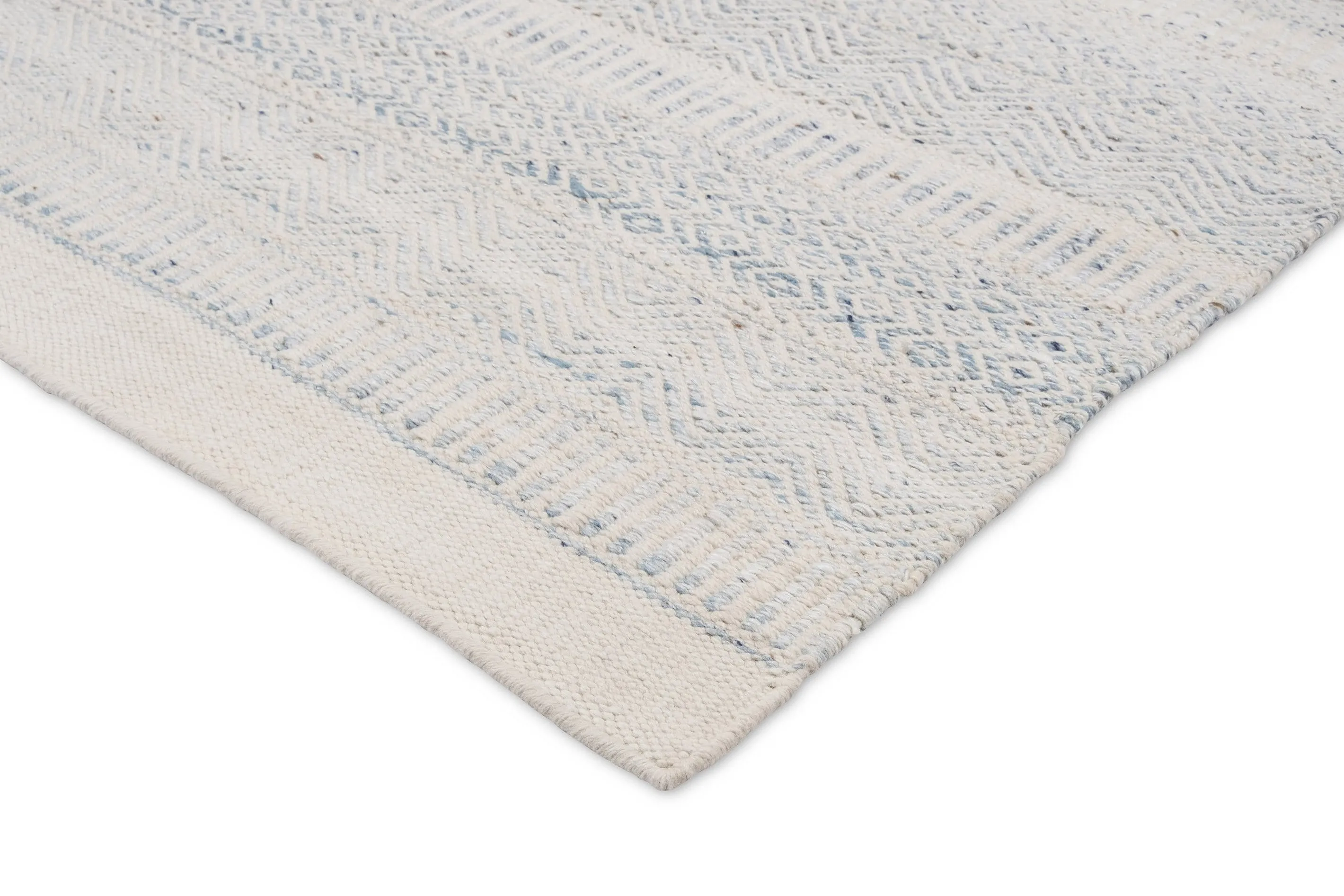 Daisy Cream and Blue Indoor Outdoor PET Runner Rug *NO RETURNS UNLESS FAULTY
