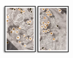 Daisy Flow Set INCLUDES TWO PRINTSmodern abstract painting decor
