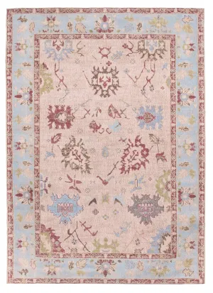 Dakota Blue and Pink Bordered Floral Rug *NO RETURNS UNLESS FAULTYmodern color block patchwork rug
