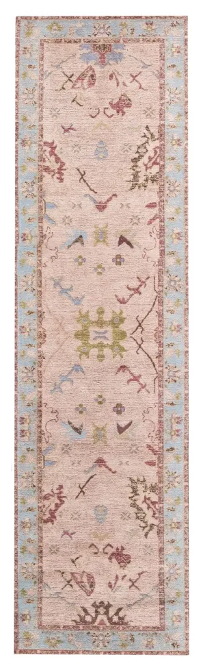 Dakota Blue and Pink Bordered Floral Runner Rug *NO RETURNS UNLESS FAULTYmodern color block patchwork rug