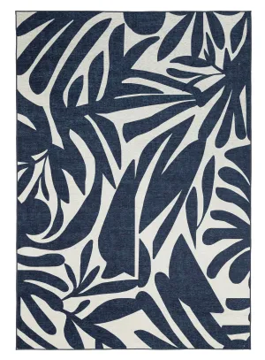 Damaris Blue Grey Cream Indoor Outdoor Washable Rugmodern color block patchwork rug