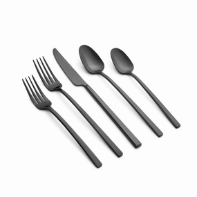 Damaris Black Satin 20 Piece Flatware Seteco-friendly bamboo fiber tableware set 