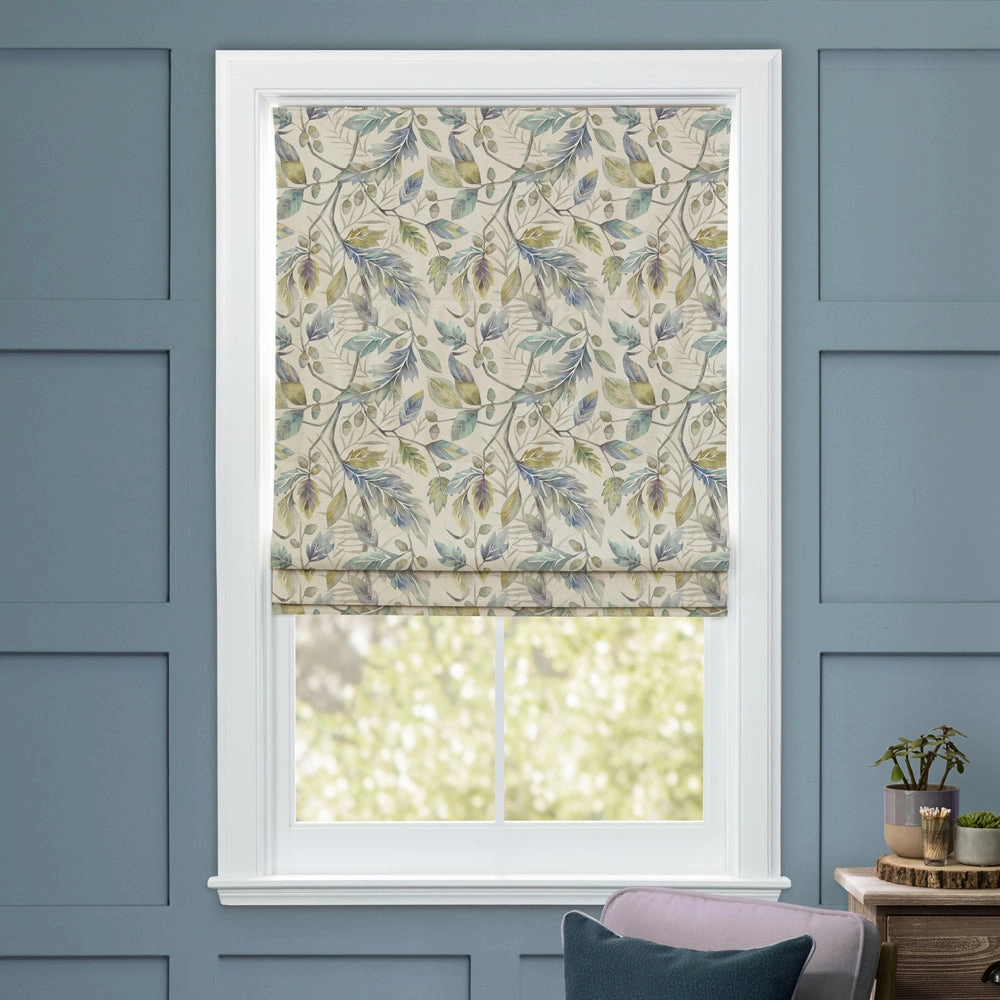 Danbury Printed Cotton Made to Measure Roman Blinds Skylark