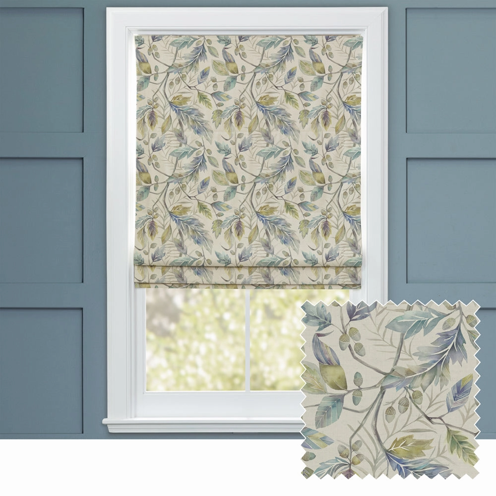 Danbury Printed Cotton Made to Measure Roman Blinds Skylarkbedding sets ,throw blankets 
