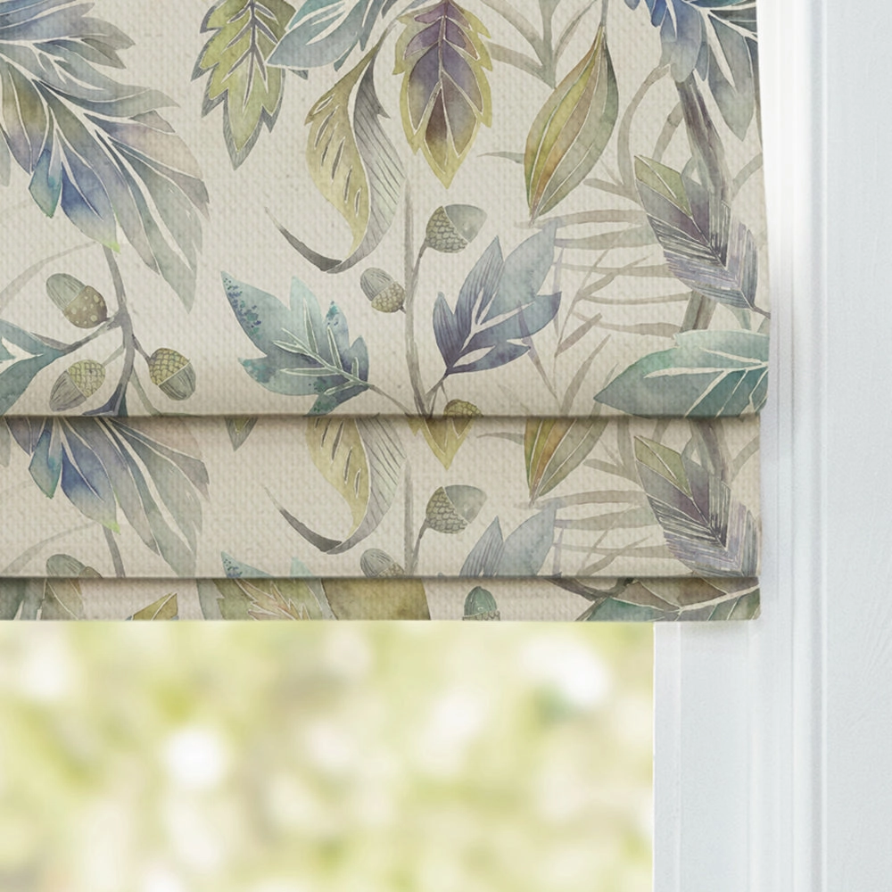 Danbury Printed Cotton Made to Measure Roman Blinds Skylark