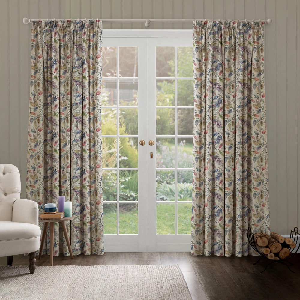 Danbury Printed Made to Measure Curtains Loganberry