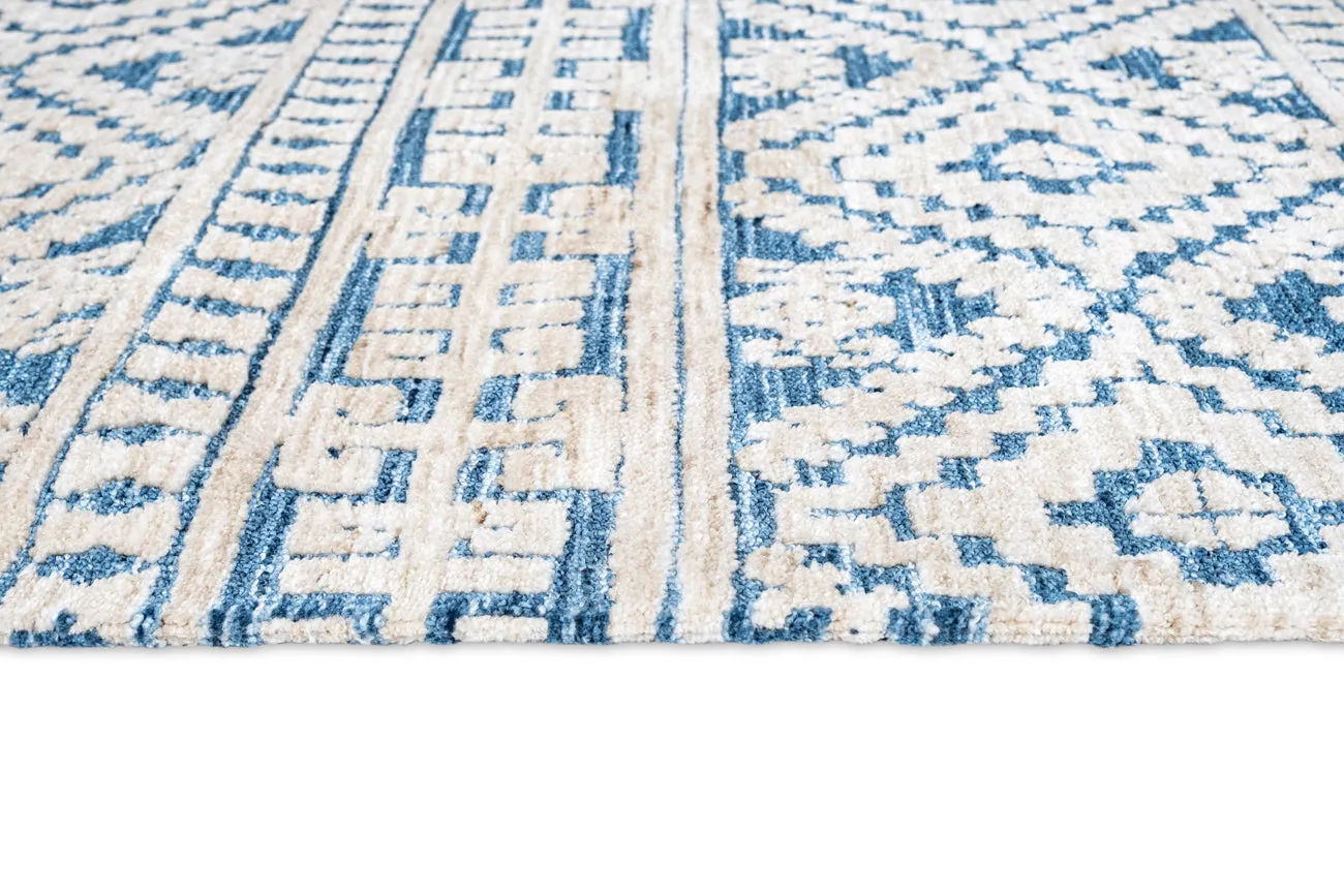 Daphne Blue Tribal Textured Rug *NO RETURNS UNLESS FAULTY