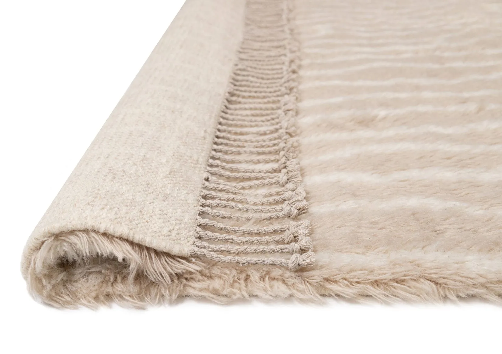Daria Beige and Cream Abstract Tribal Wool Rug *NO RETURNS UNLESS FAULTY