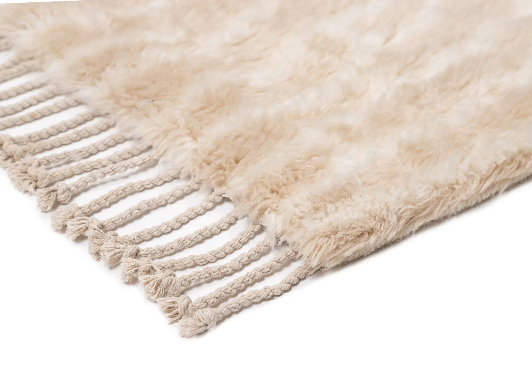 Daria Beige and Cream Abstract Tribal Wool Rug *NO RETURNS UNLESS FAULTY