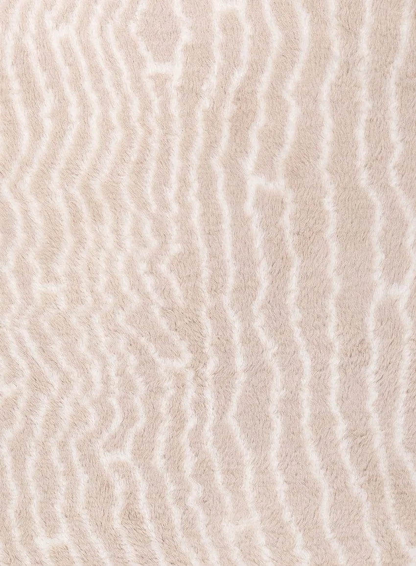 Daria Beige and Cream Abstract Tribal Wool Rug *NO RETURNS UNLESS FAULTY