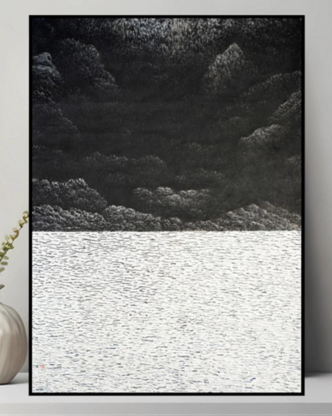 Dark River Forest 3D Abstract Oil Paintingnordic style wall decor