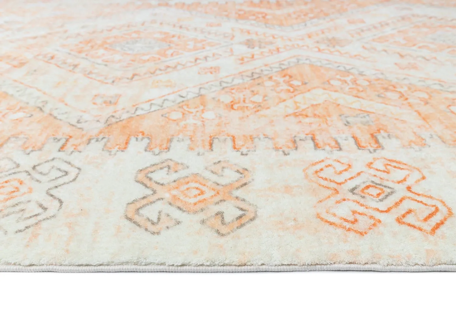 Dayanna Orange and Cream Tribal Washable Runner Rug *NO RETURNS UNLESS FAULTY