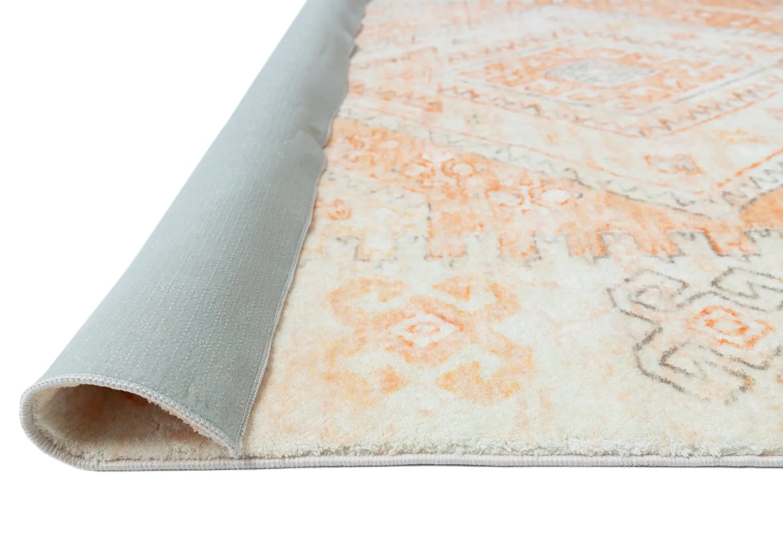 Dayanna Orange and Cream Tribal Washable Runner Rug *NO RETURNS UNLESS FAULTY