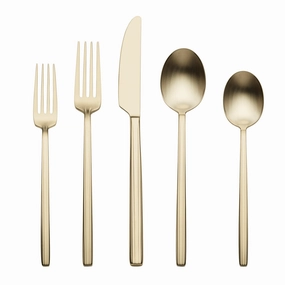 Dean Champagne Satin 20 Piece Flatware Seteco-friendly bamboo fiber tableware set 