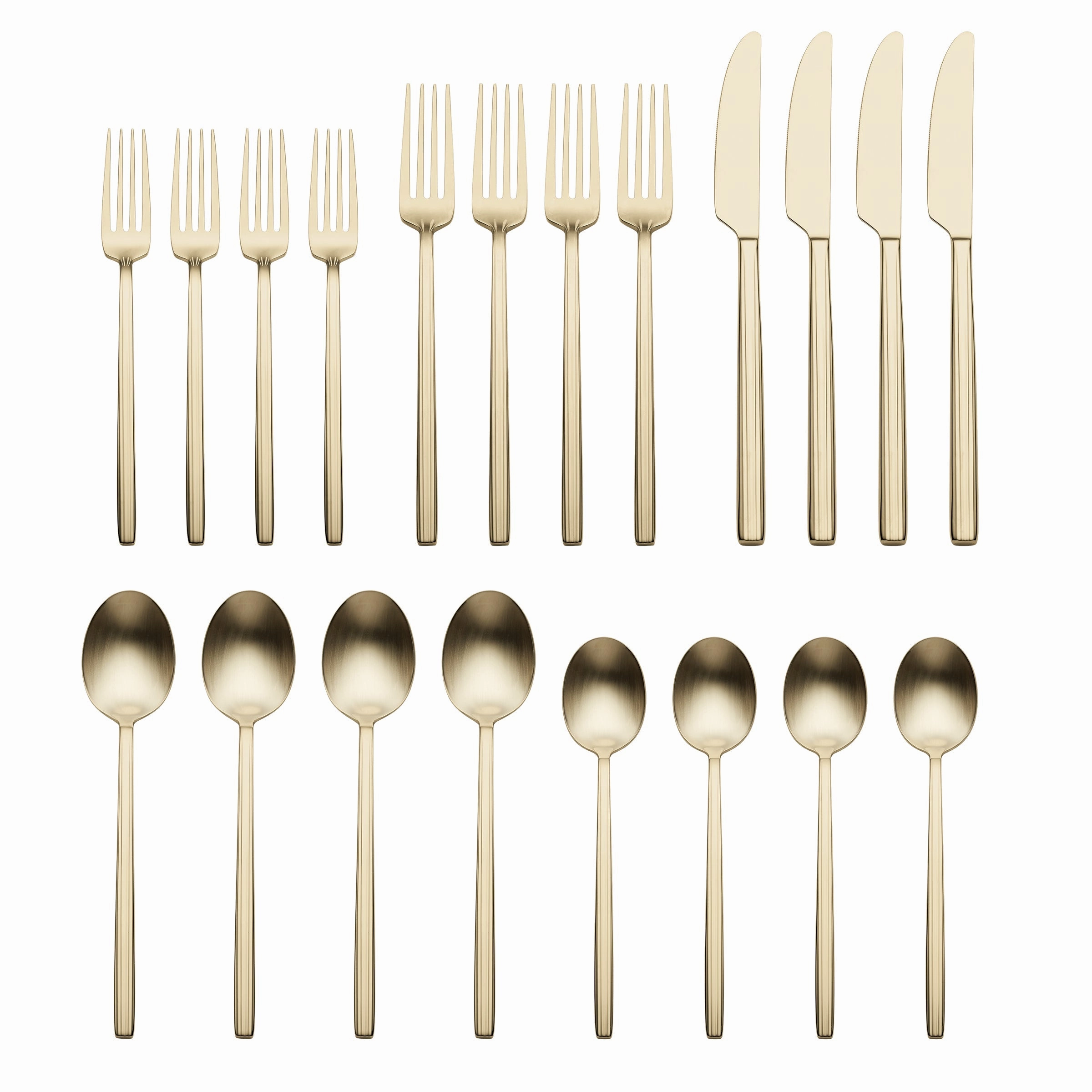 Dean Champagne Satin 20 Piece Flatware Set