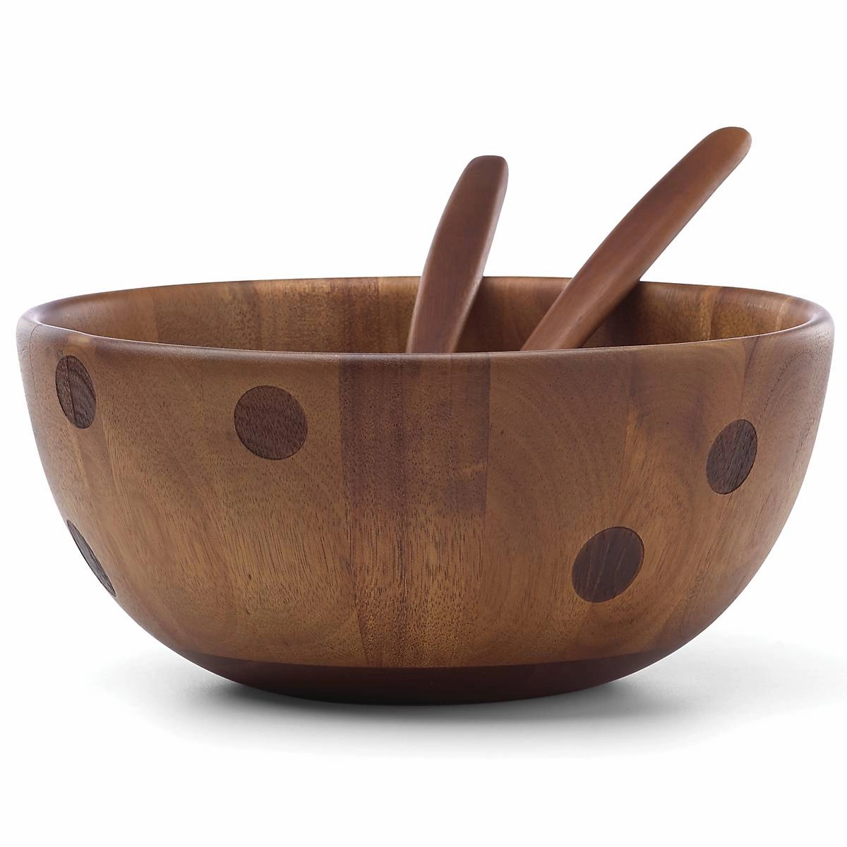 Deco Dot Salad Bowl With Servers