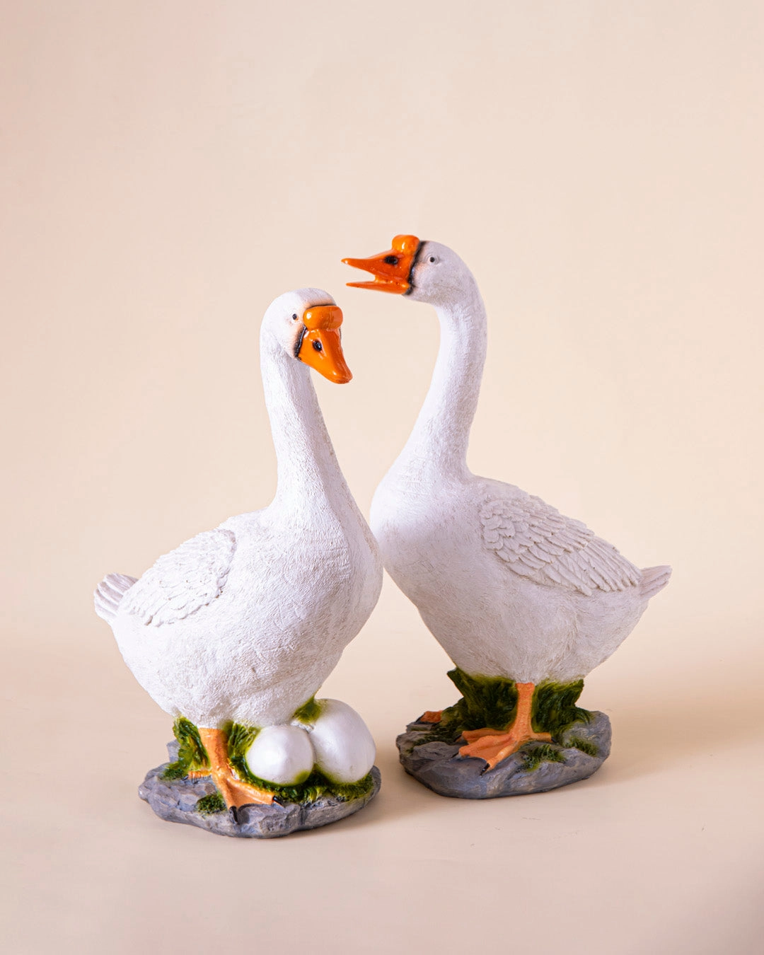 Decorative Geese Figurines - Set Of 2