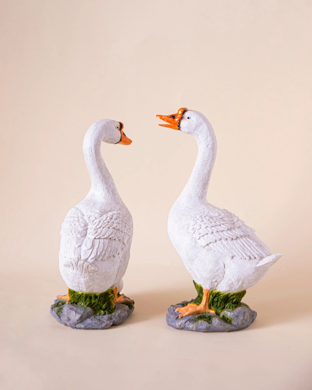 Decorative Geese Figurines - Set Of 2