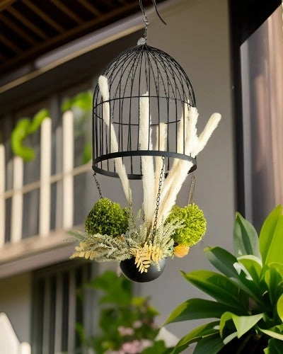 Decorative Hanging Cage Planter - Largehome decor ,wall decor 