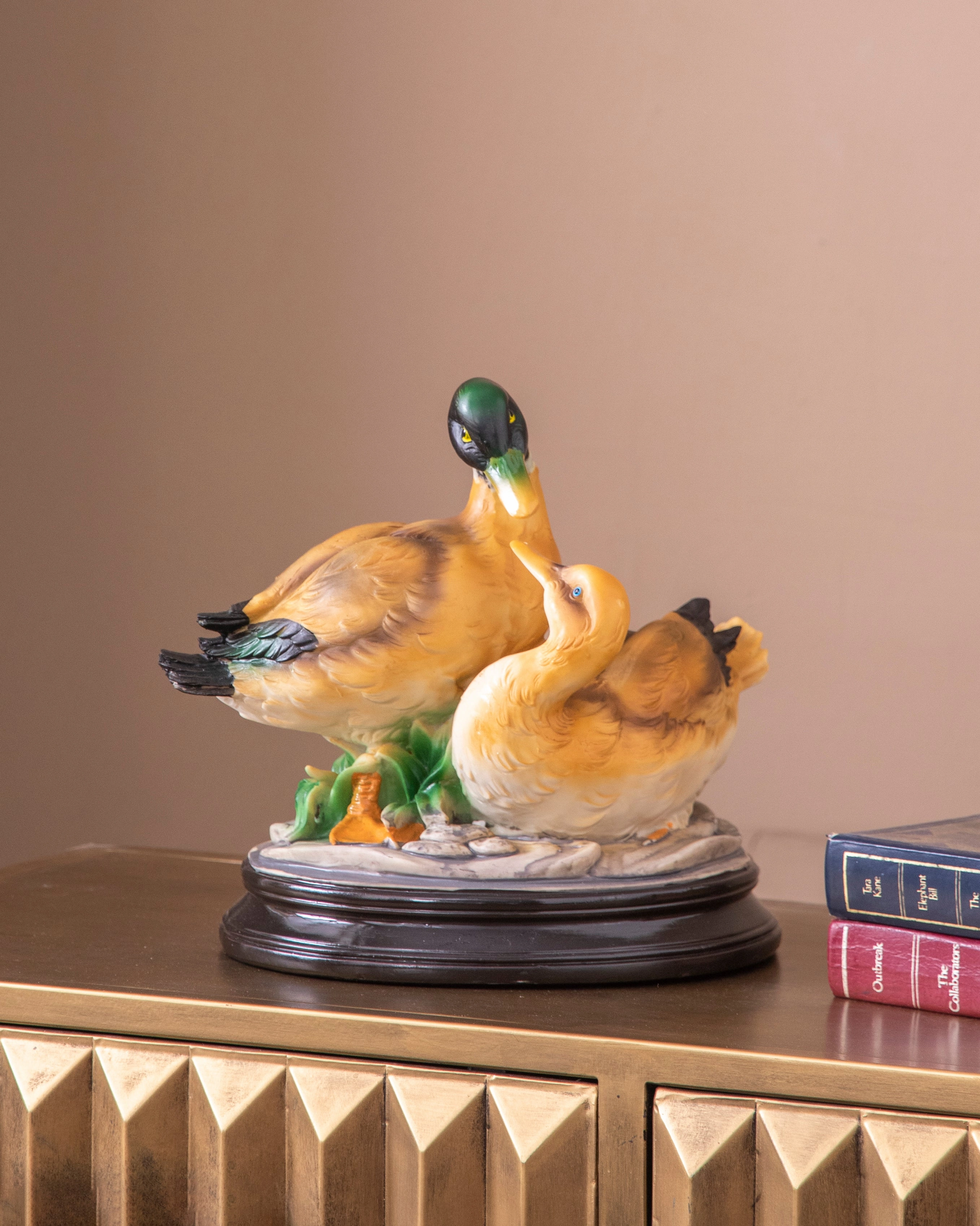 Decorative Serene Duck Couple Figurinehome decor ,wall decor 