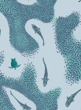 Deep Blue Sea, Wallpapernordic minimalist wallpaper