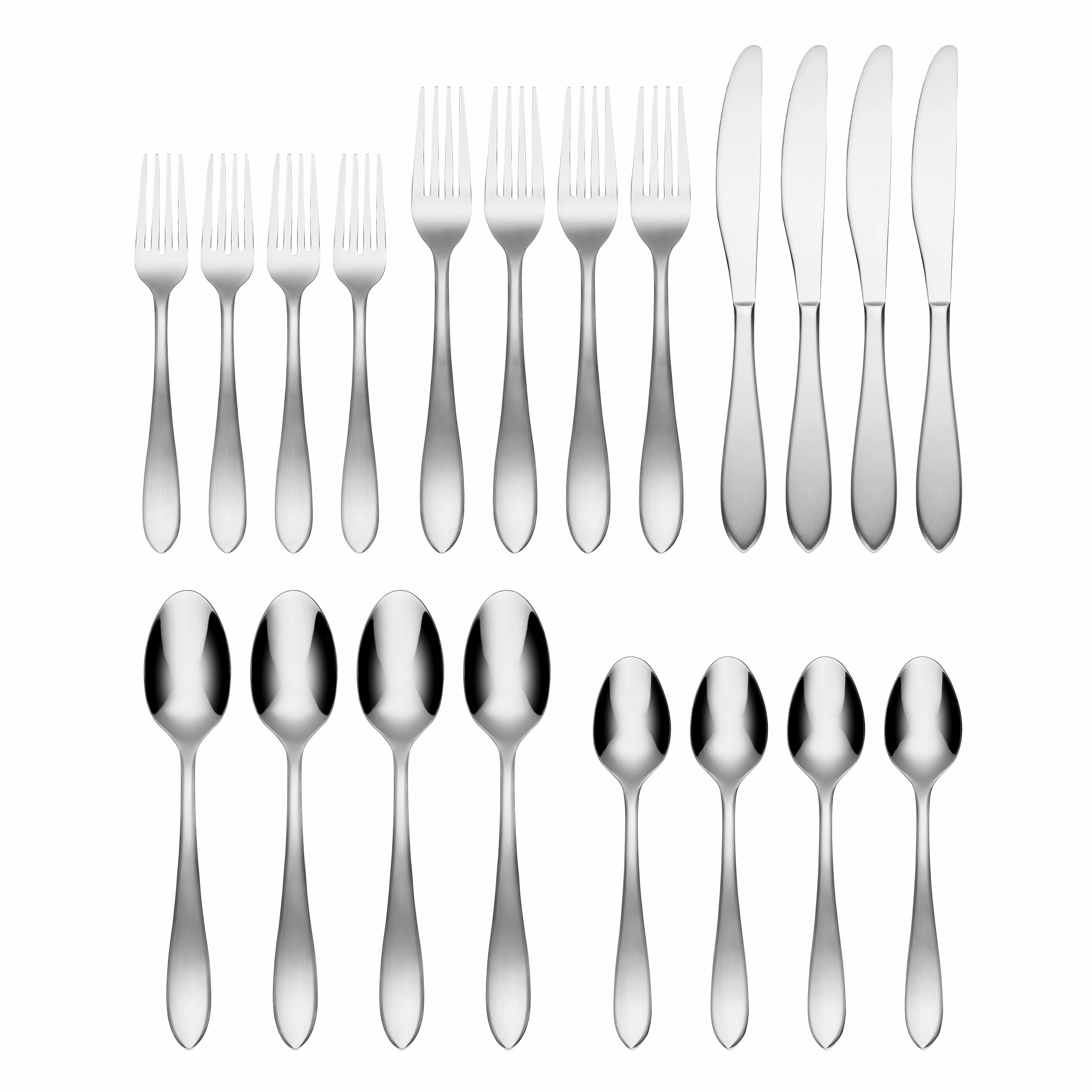 Delia Satin Mirror 20 Piece Flatware Set