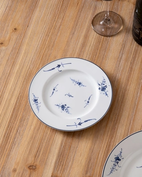 Delicate Blue Floral Quarter Platemodern kitchen decor ,kitchen dinner set ,dinnerware 
