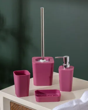 Delightful 4 Piece Bathroom Accessory - Pinkbathroom decor,boho bathroom decor,minimalist bathroom decor
