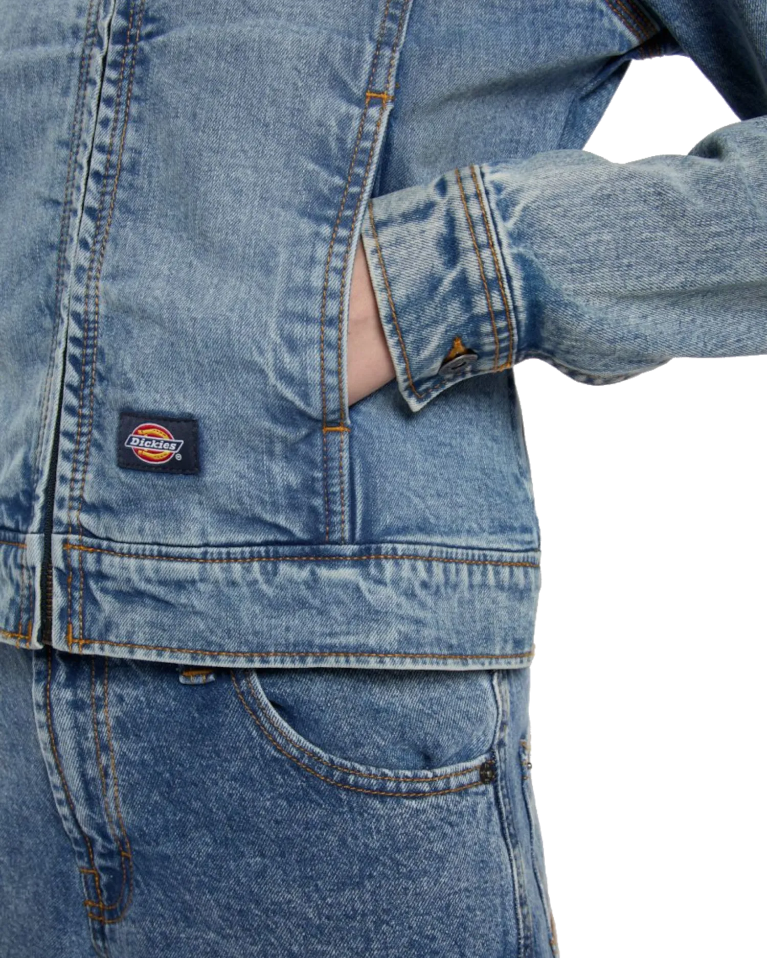 Denim Slim Jacket in Rinsed Blue Fade