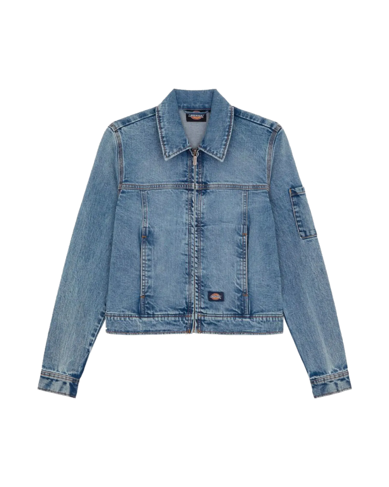 Denim Slim Jacket in Rinsed Blue Fade