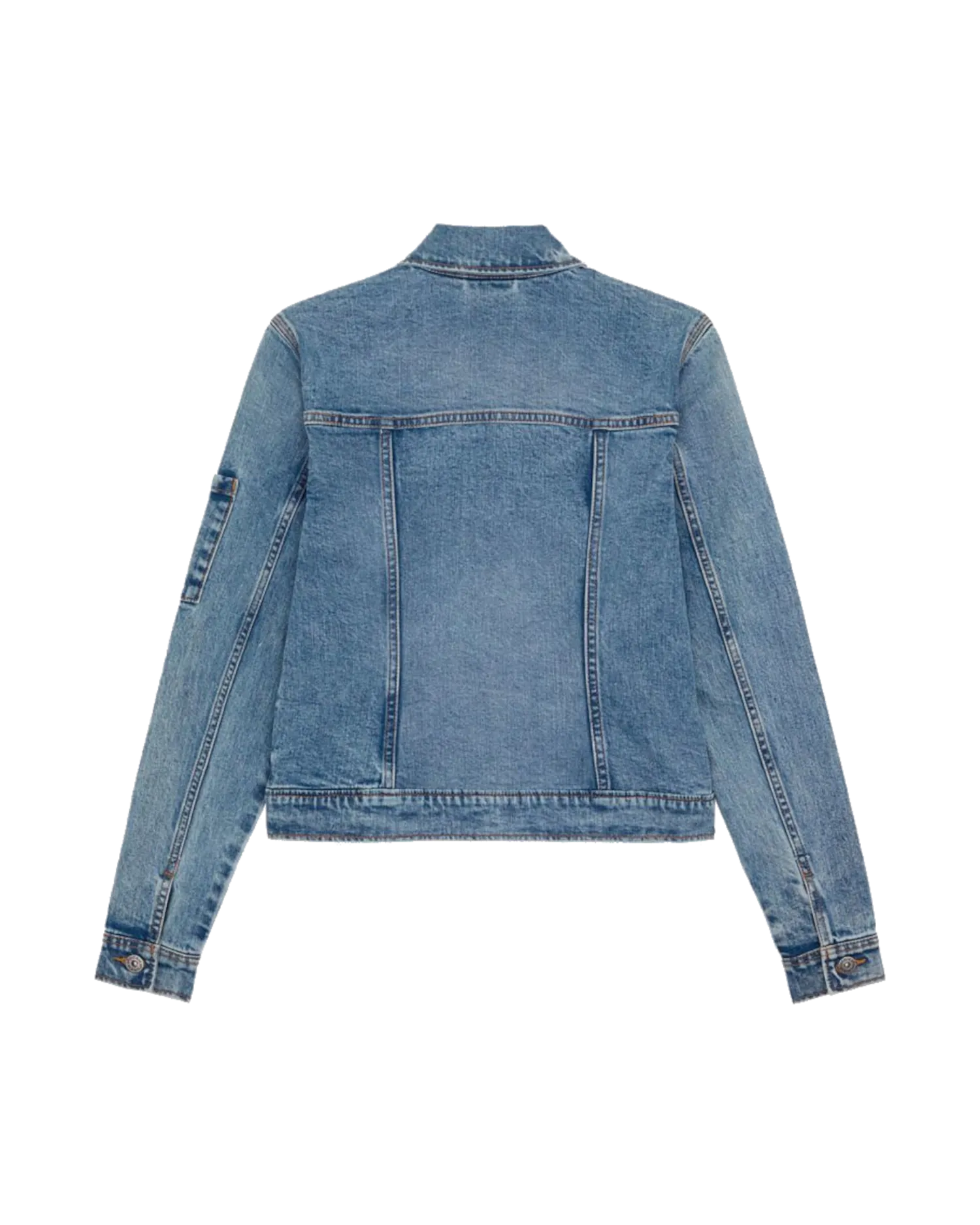 Denim Slim Jacket in Rinsed Blue Fade