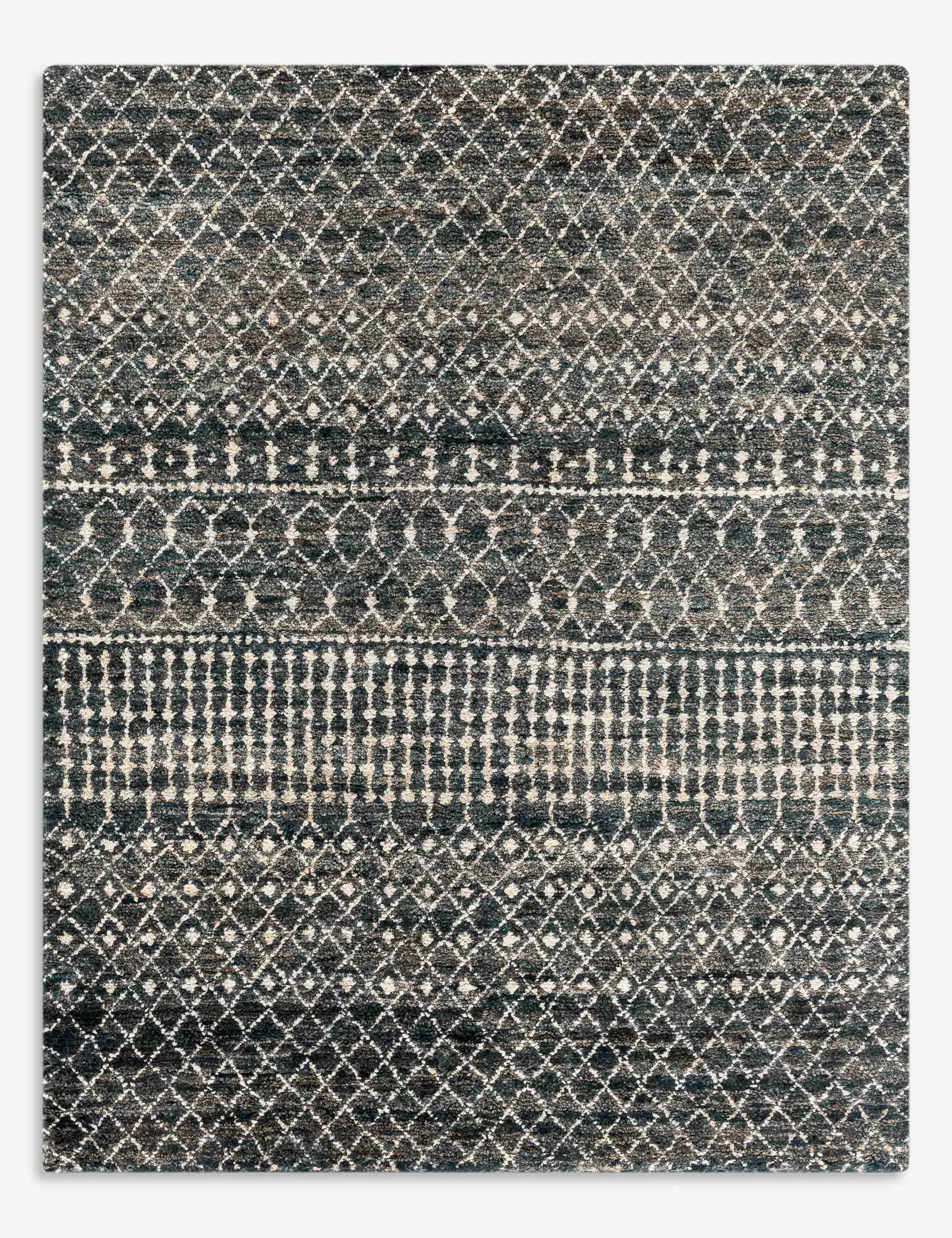 Devera Hand-Knotted Jute Moroccan-Style Rugmodern color block patchwork rug