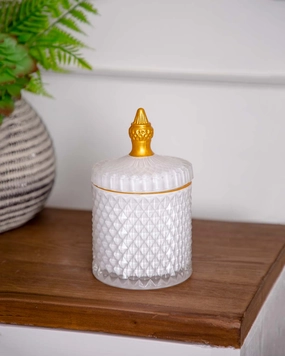 Diamond Candy Buffet Jar - Whitemodern kitchen decor ,kitchen dinner set ,dinnerware 