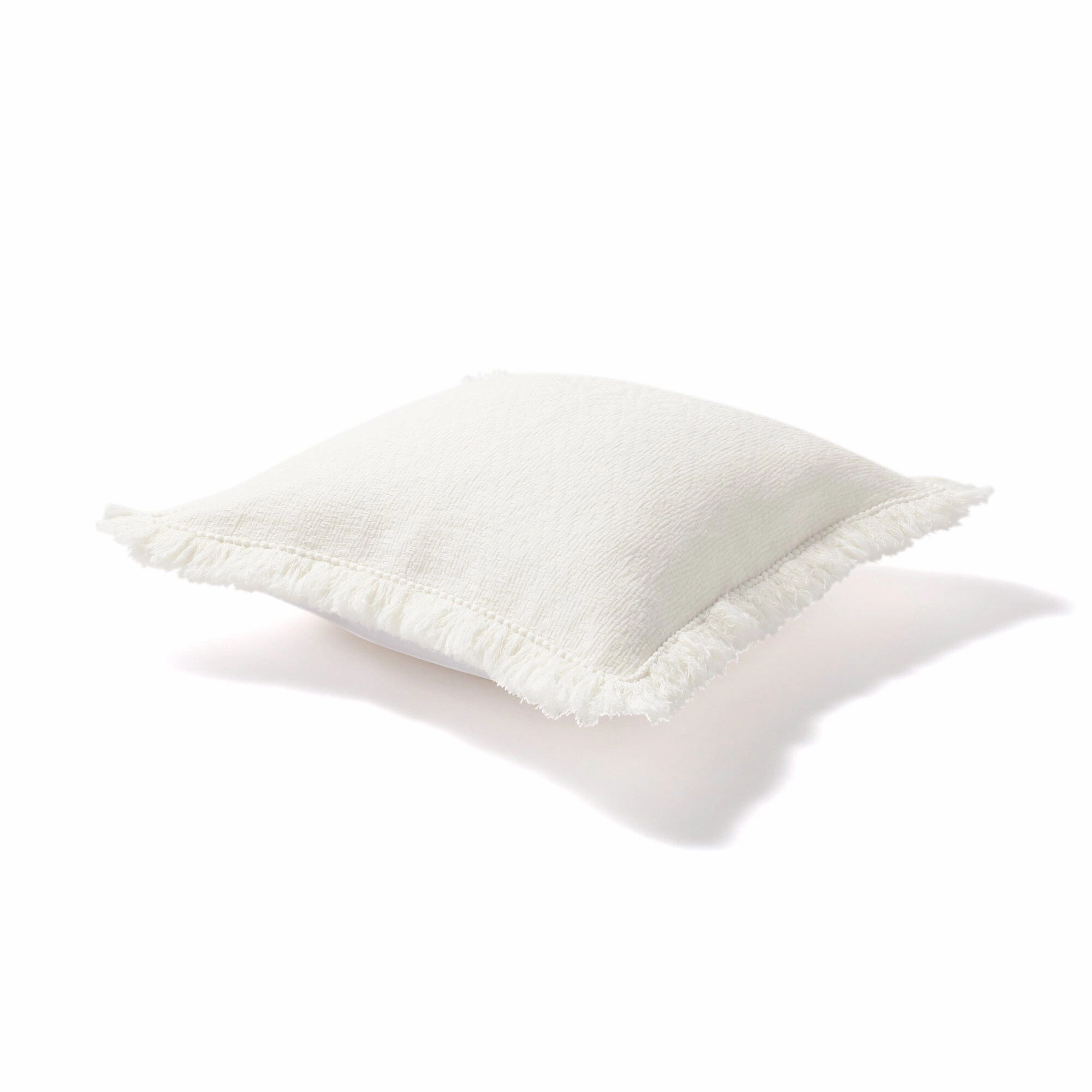 Diamond Fringe Cushion Cover 450 x 450  White